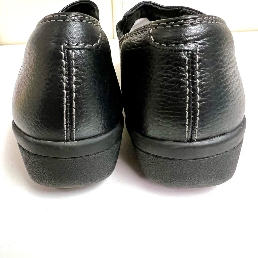Clarks Cheyn Misha Loafer Flat Black comfort shoes leather women’s size 9.5M